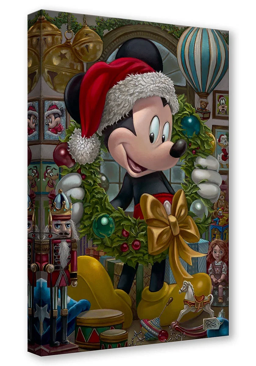 Christmas Mickey by Jared Franco — Gallery Wrapped Giclee On Canvas