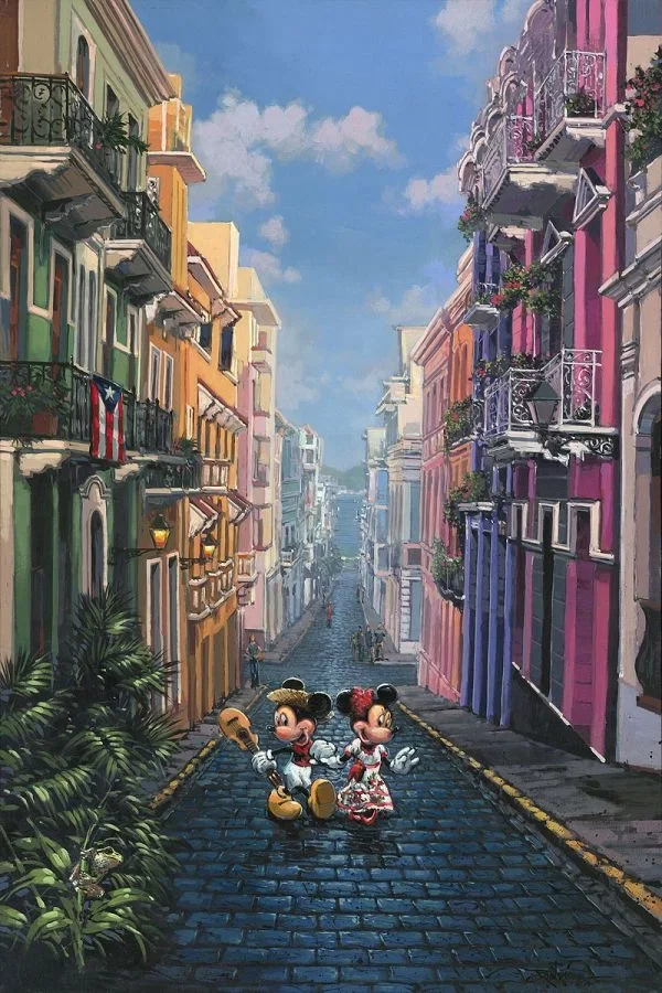Colorful Vacation by Rodel Gonzalez — Hand-Embellished Giclee on Canvas
