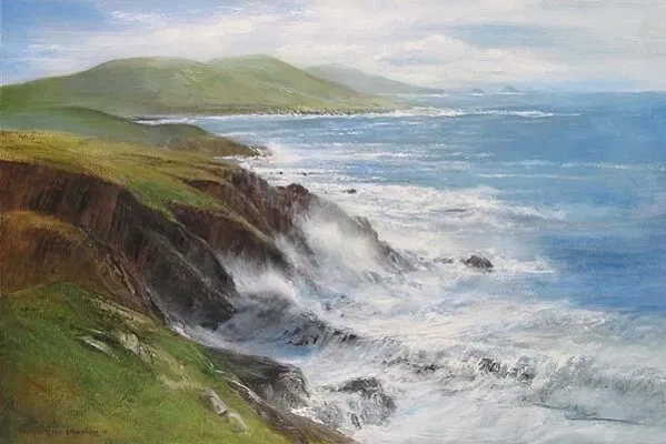 Crashing Waves by Peter Ellenshaw — Giclee On Canvas