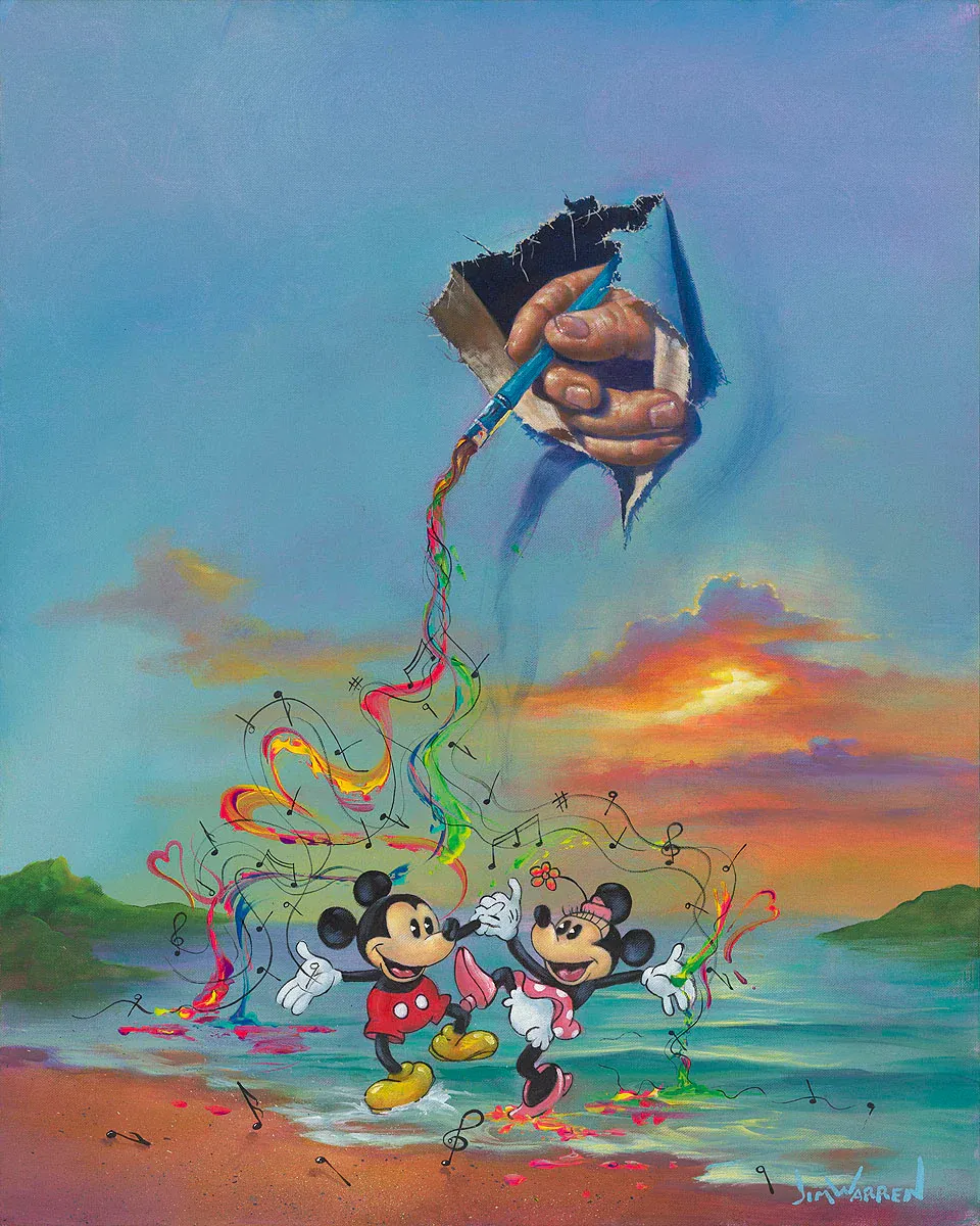 The Creative Brush by Jim Warren — Hand-Embellished Giclee on Canvas