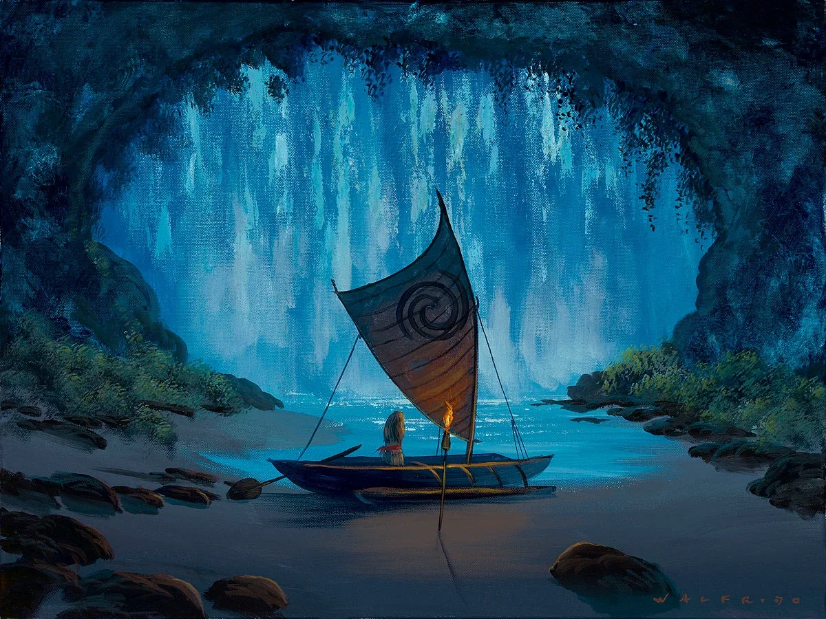 Contemplating the Journey by Walfrido Garcia — Hand-Embellished Giclee on Canvas