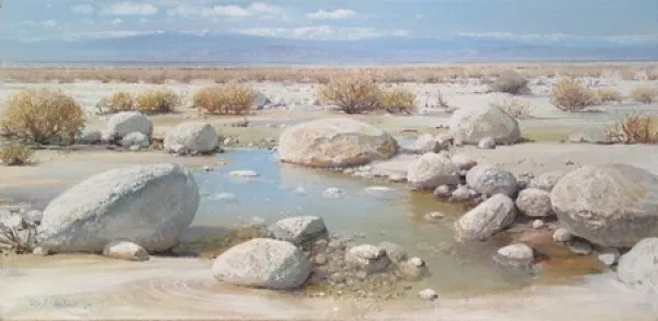 Desert Reflection by Peter Ellenshaw — Giclee On Canvas