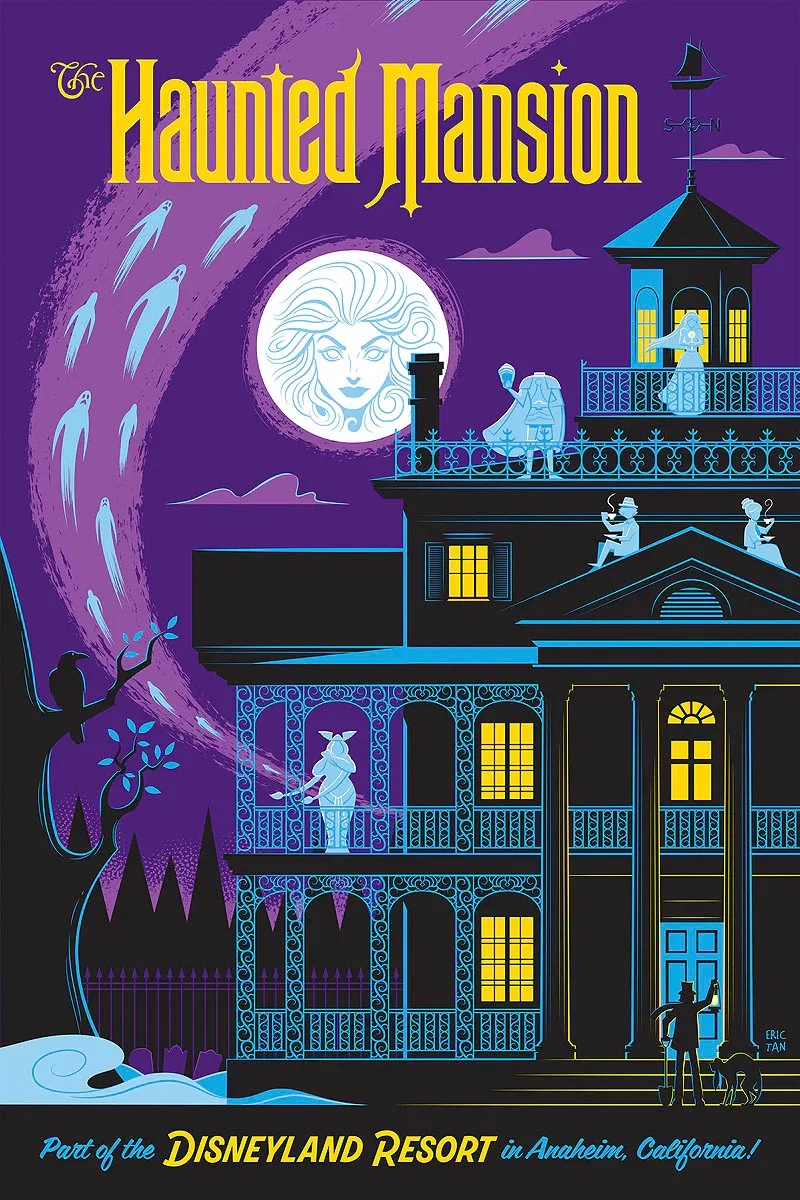 Disneyland's Haunted Mansion by Eric Tan — Hand-Embellished Giclee on Canvas