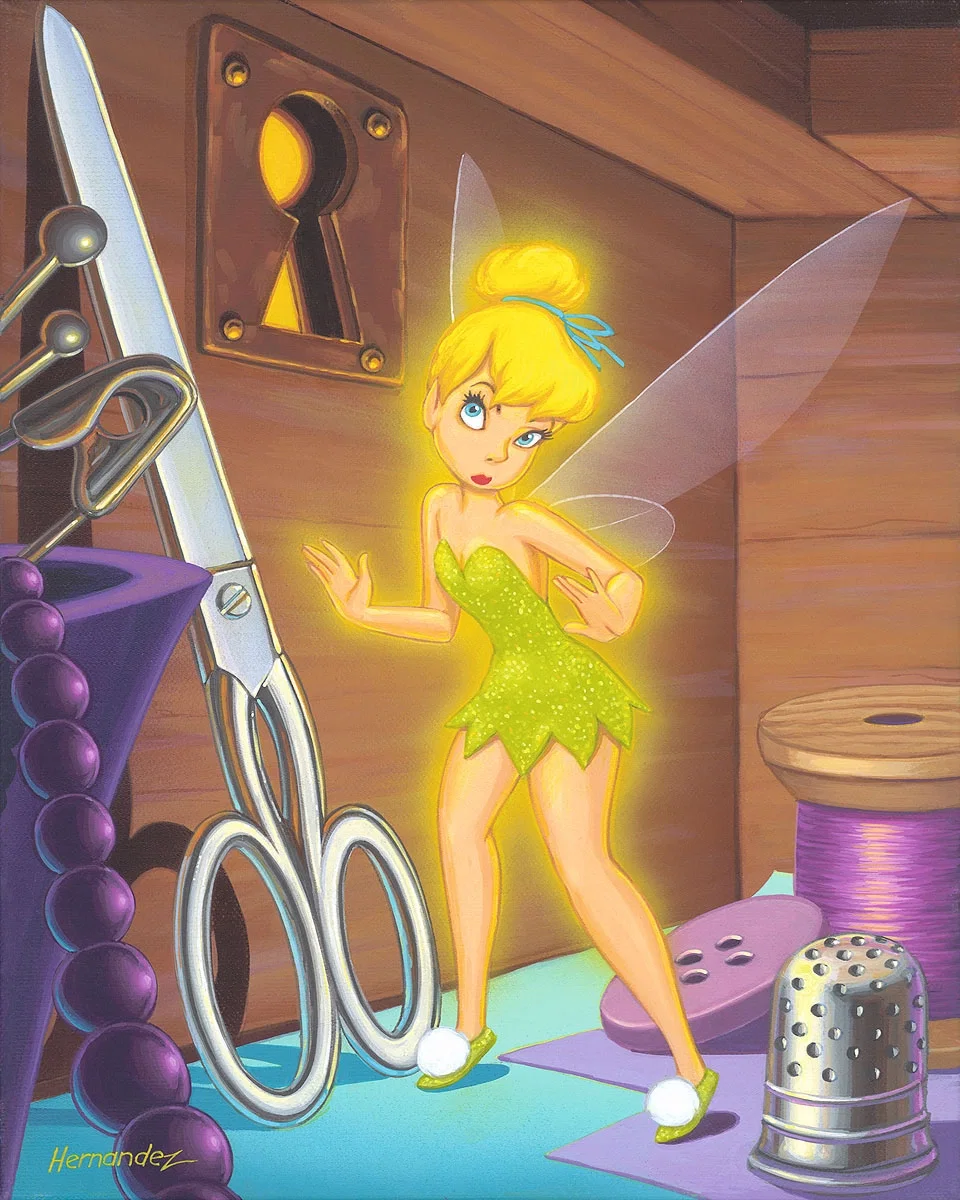 Drawer of Tiny Things - From Disney Peter Pan by Manuel Hernandez — Hand-Embellished Giclee on Canvas