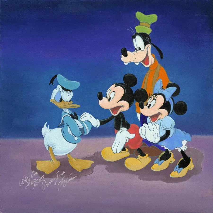 Cheering Up Donald by Tony Anselmo — Giclee On Canvas