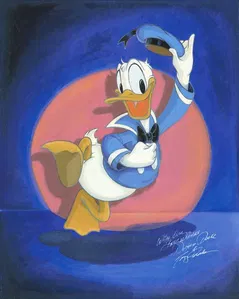 Disney Donald Duck Photograph トニーアンセルモ Tony Anselmo Signed 11x14 Photo Donald Duck Tails Disney
