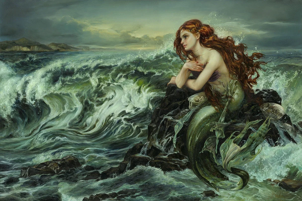 Drawn to the Shore Premiere Edition by Heather Edwards — Hand-Embellished Giclee on Canvas