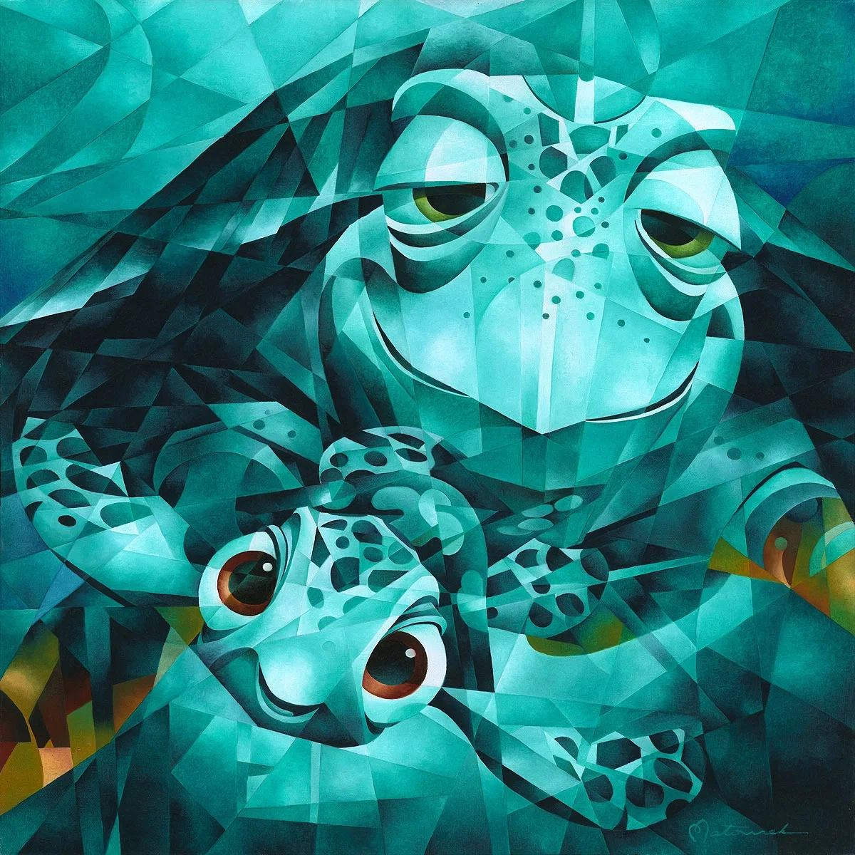 Serious Thrill Issues, Dude From Finding Nemo by Tom Matousek — Hand-Embellished Giclee on Canvas