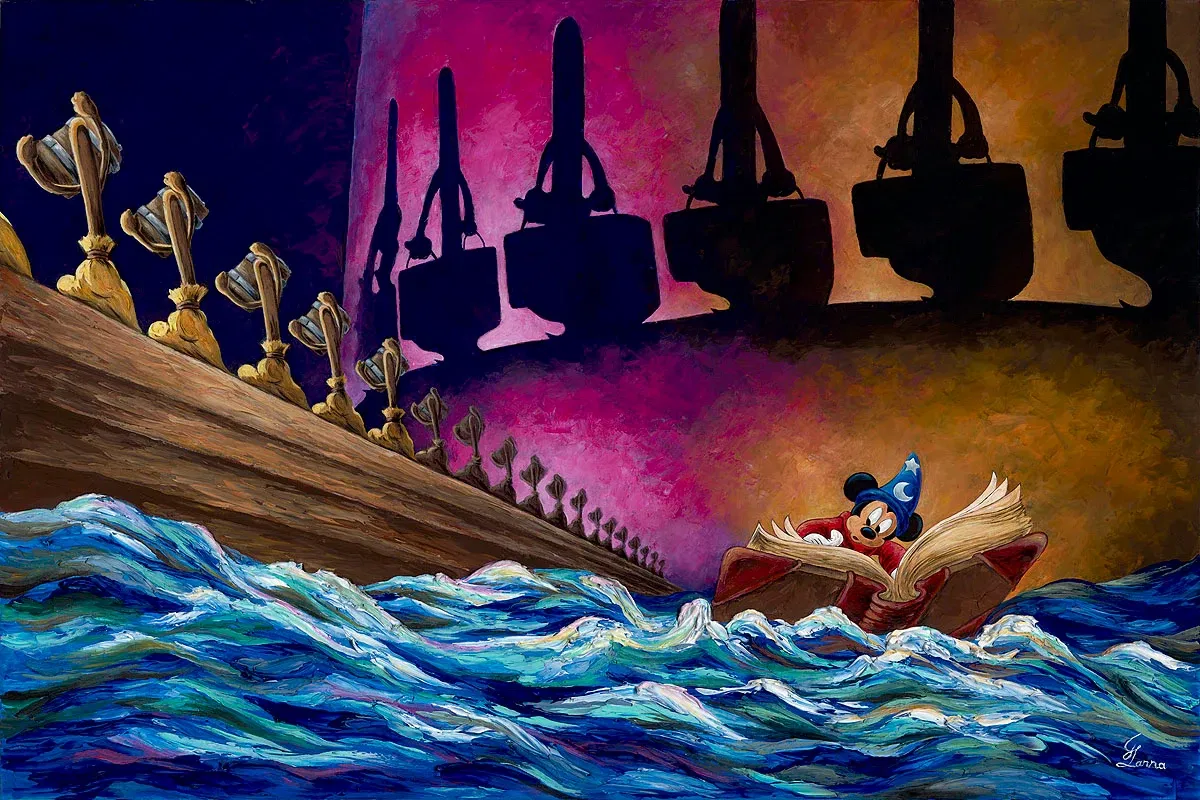 Enchanted Brooms by Jennifer Lana — Hand-Embellished Giclee on Canvas