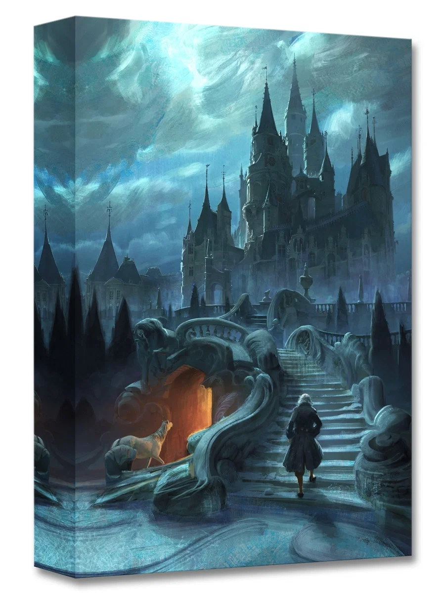Castle Exterior Approach by Disney Concepts — Gallery Wrapped Giclee On Canvas