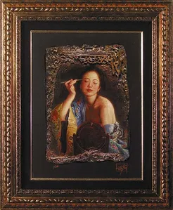 George Tsui - Painted Eyebrow Chiarograph on Paper