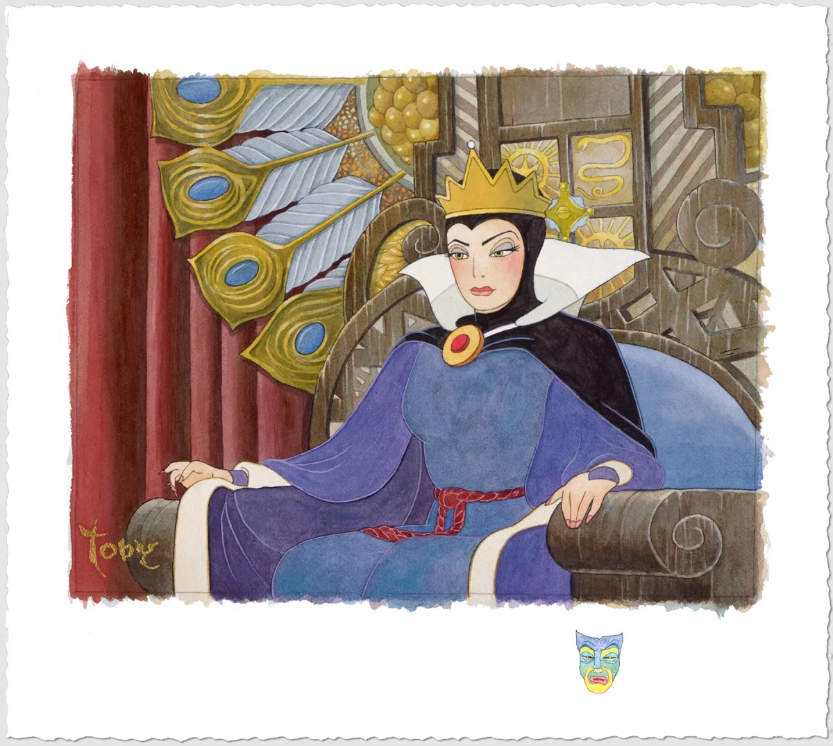 Face Of Evil Snow White Evil Queen by Toby Bluth — Giclee On Paper