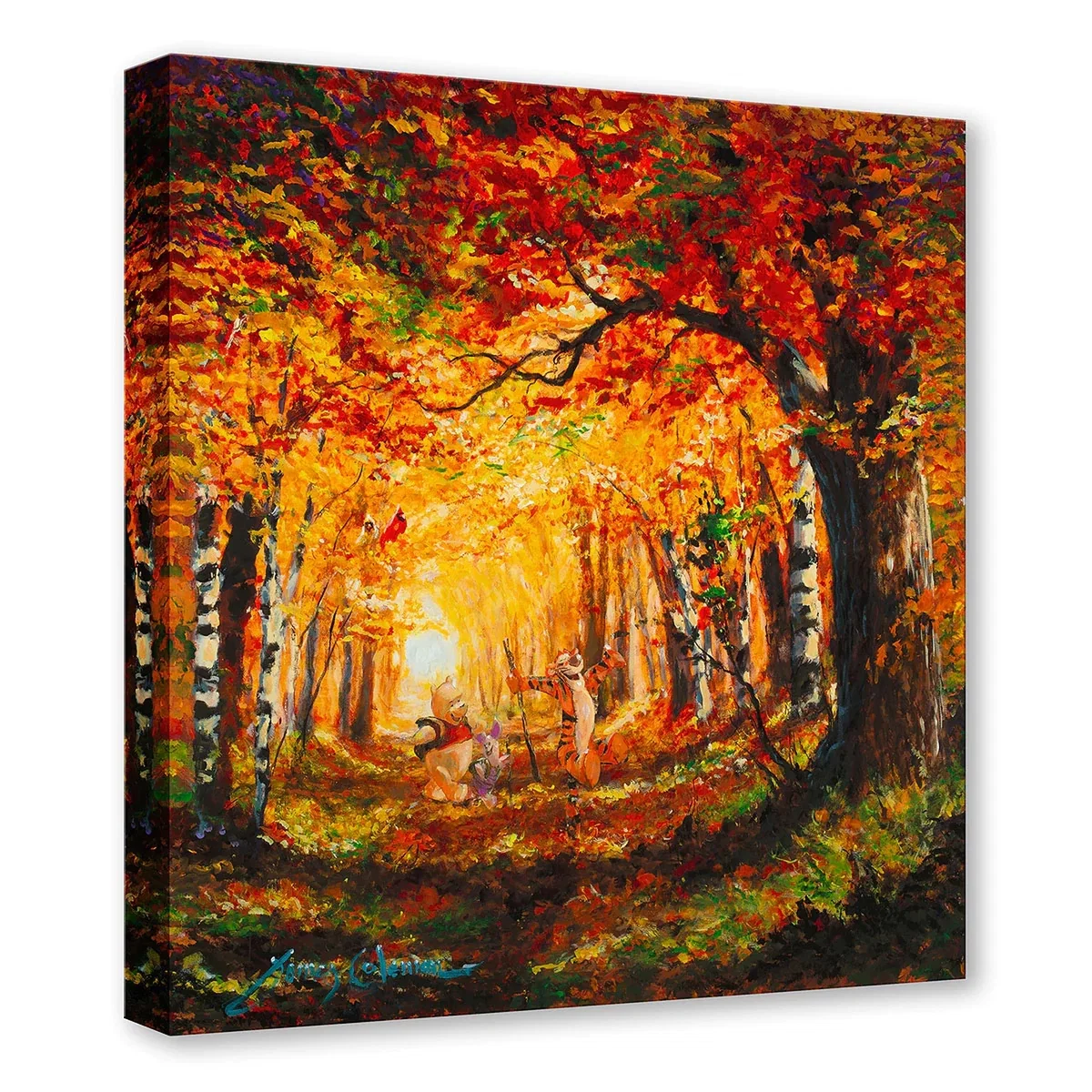 Fall Stroll by James Coleman — Hand-Embellished Giclee on Canvas