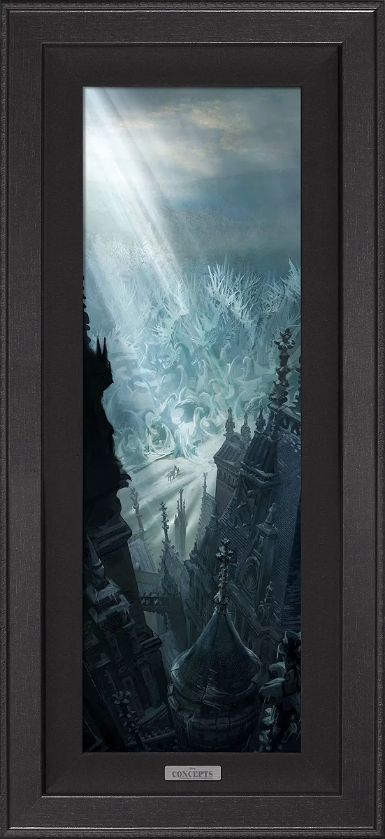 Entering the Castle Grounds Framed by Disney Concepts — Giclee On Canvas