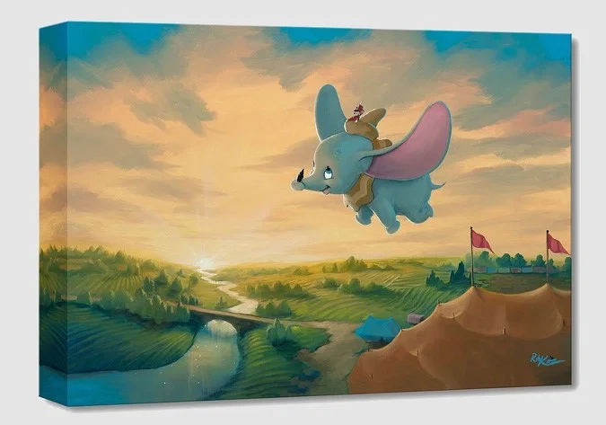 Flight Over the Big Top From Dumbo by Rob Kaz — Gallery Wrapped Giclee On Canvas
