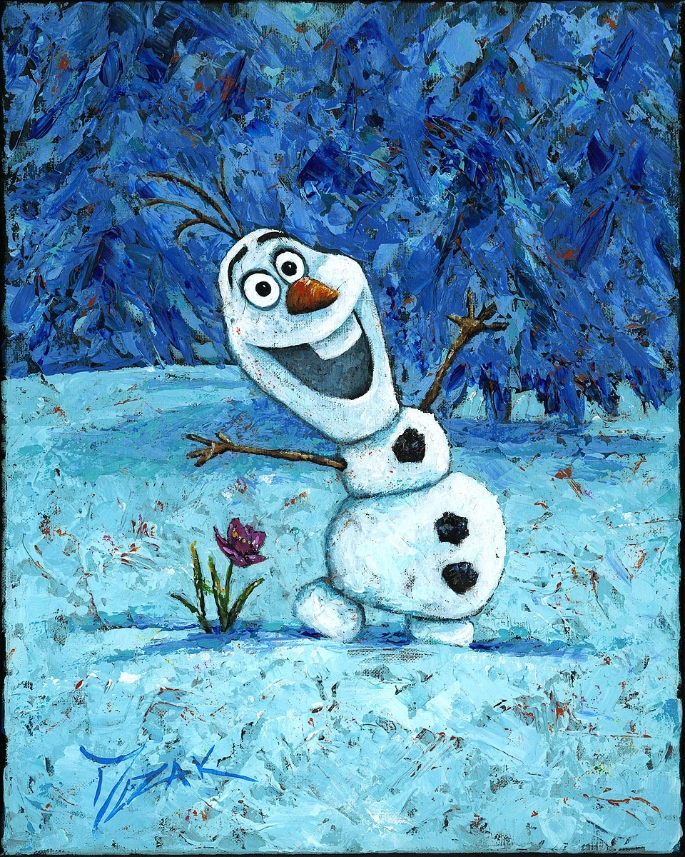 Olaf From The Movie Frozen by Trevor Mezak — Hand-Embellished Giclee on Canvas