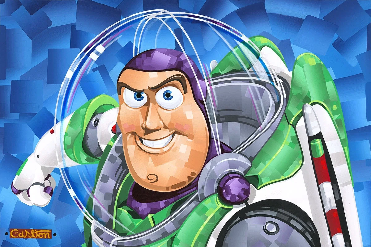 Friendly Hero From Toy Story by Trevor Carlton — Hand-Embellished Giclee on Canvas