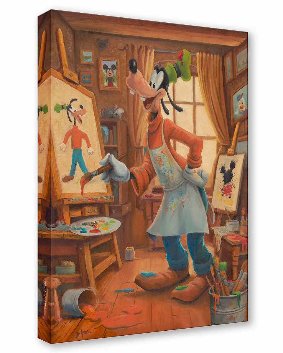 Goofy the Artist by Angel Alvarez — Gallery Wrapped Giclee On Canvas