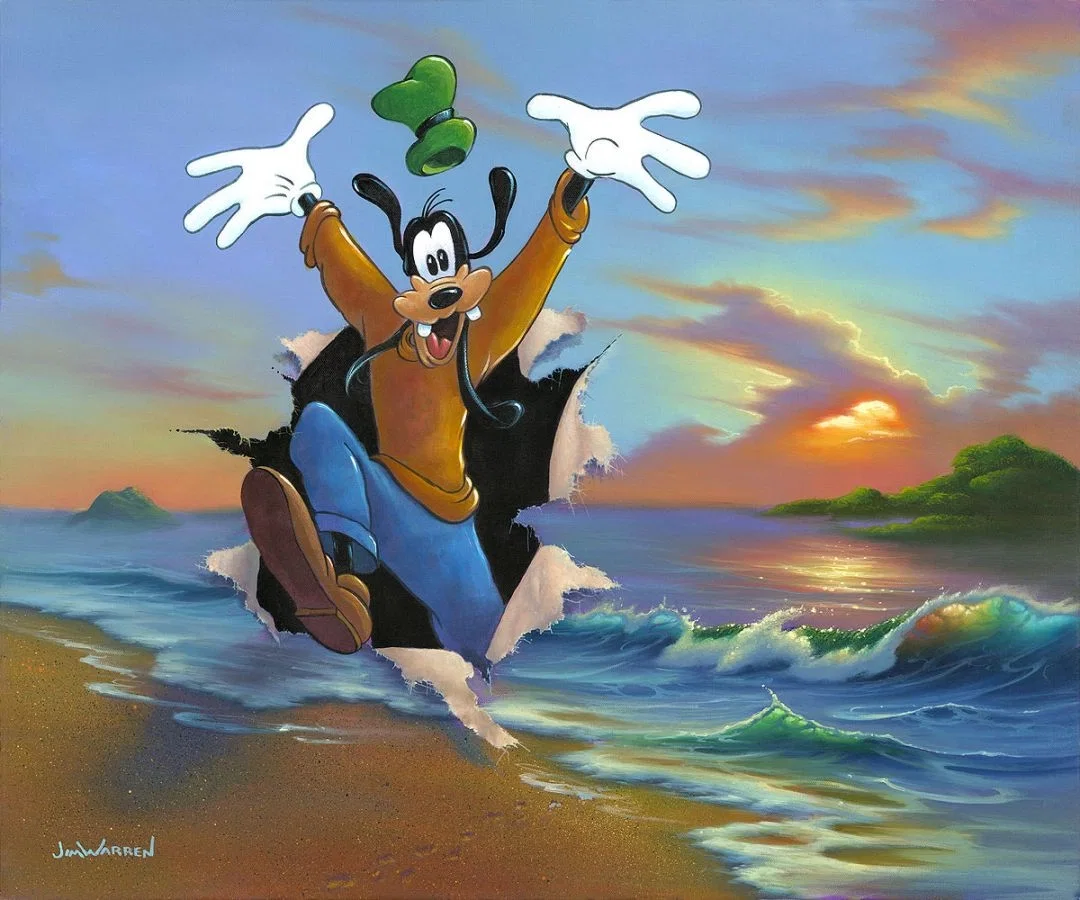 Goofy's Grand Entrance by Jim Warren — Hand-Embellished Giclee on Canvas