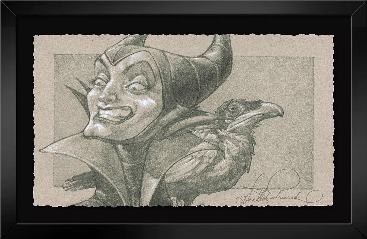 A Most Gratifying Day Framed From Sleeping Beauty by Heather Edwards — Graphite Hand Deckled Giclee on Paper