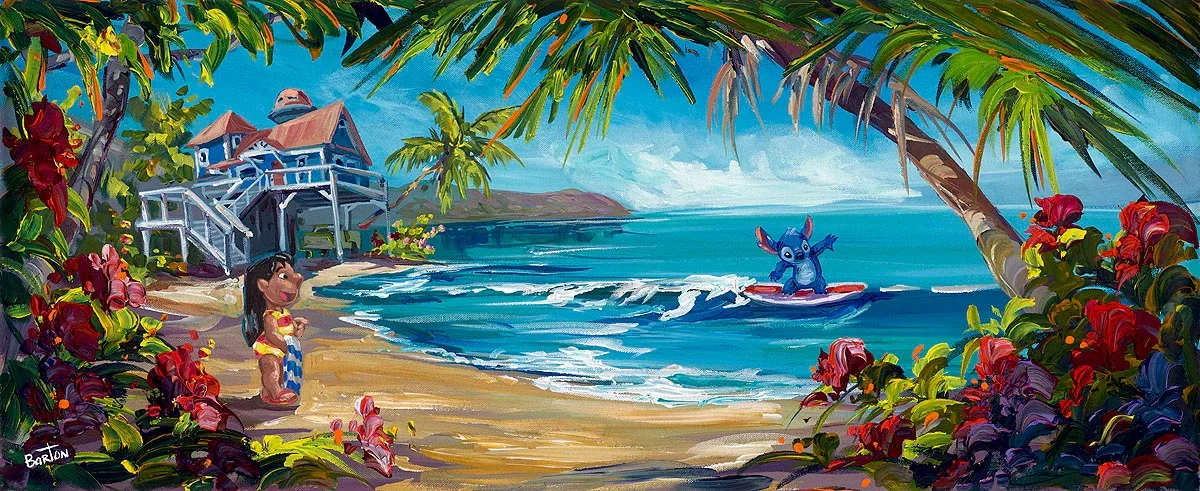 Hawaiian Hideout by Steve Barton — Hand-Embellished Giclee on Canvas