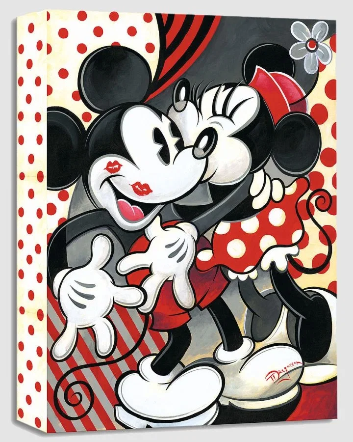 Hugs and Kisses From Mickie And Minnie by Tim Rogerson — Gallery Wrapped Giclee On Canvas