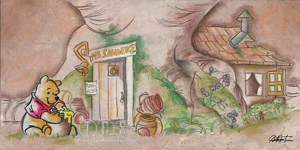 Hunny For Pooh Winnie The Pooh by Dick Duerrstein Disney — Giclee On Canvas