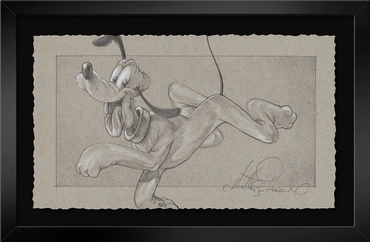I Found Meaning in the Hunt Framed From Pluto by Heather Edwards — Graphite Hand Deckled Giclee on Paper
