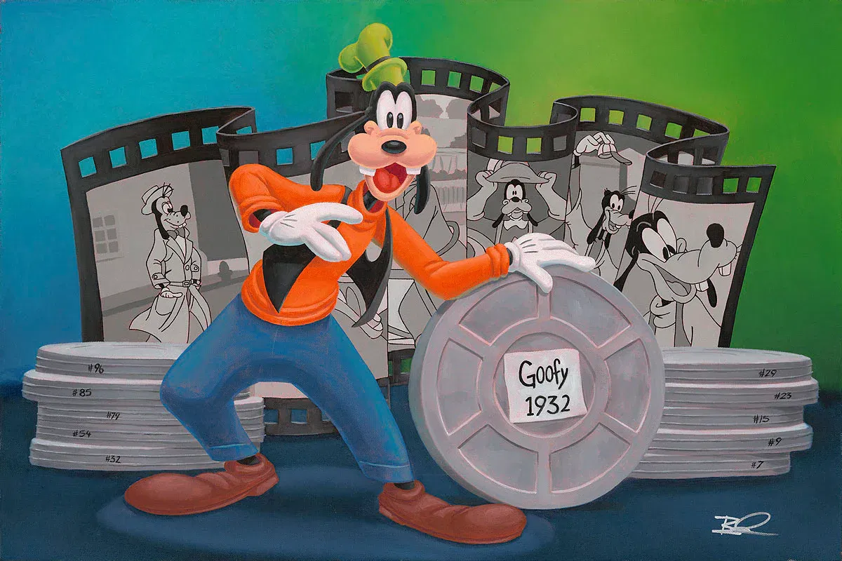Icons of Animation: Goofy by Ben Olsen — Hand-Embellished Giclee on Canvas