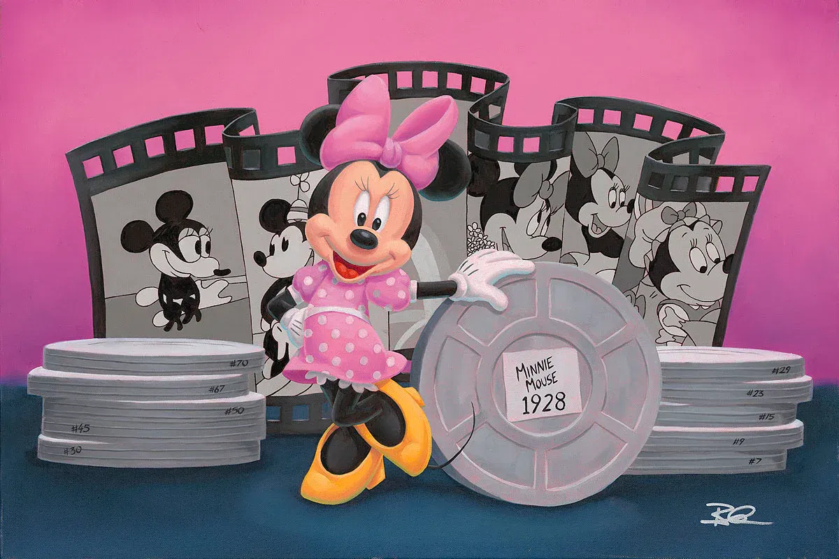 Icons of Animation: Minnie by Ben Olsen — Hand-Embellished Giclee on Canvas