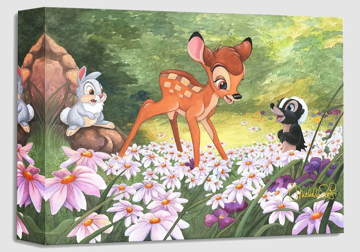 The Joy a Flower Brings From Bambi by Michelle St Laurent — Gallery Wrapped Giclee On Canvas