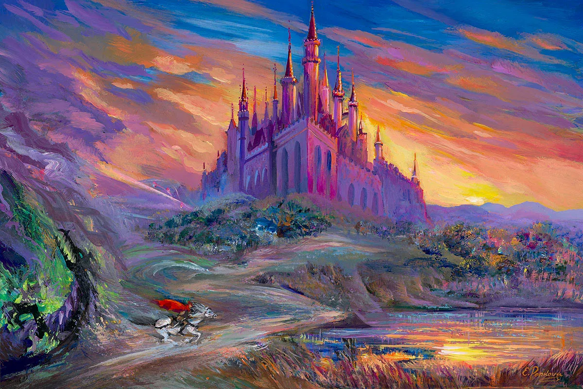 Journey to the Sleeping Princess by Elena Penkova — Hand-Embellished Giclee on Canvas