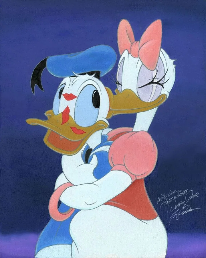 Kisses for Mr. Duck by Tony Anselmo — Giclee On Canvas