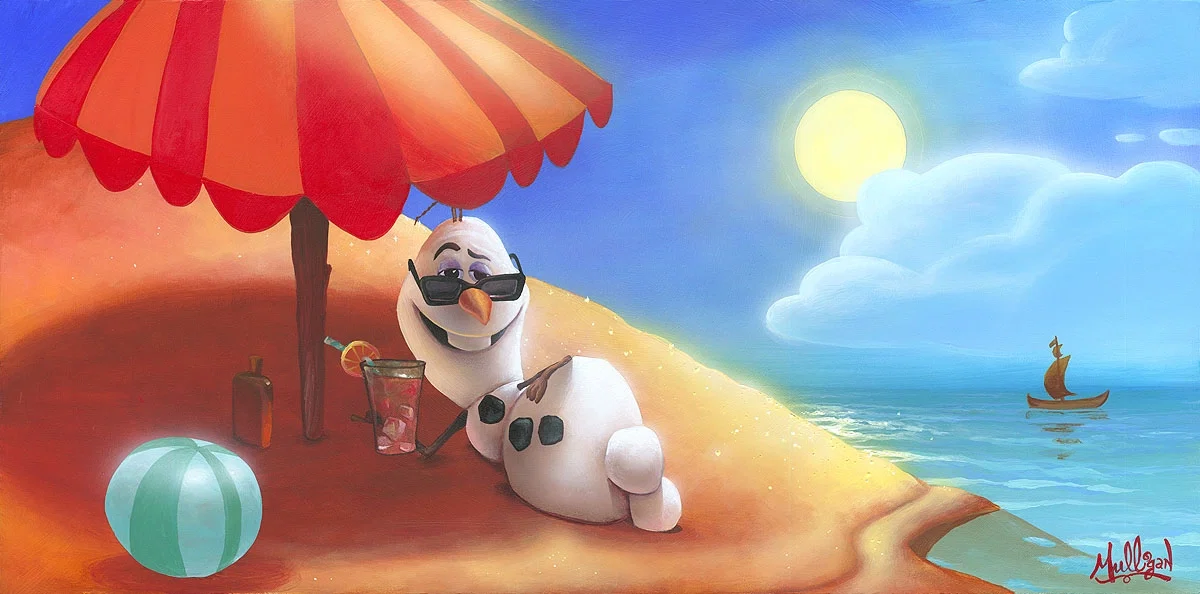 Letting Off Steam From Disney Movie Frozen by James C Mulligan — Hand-Embellished Giclee on Canvas