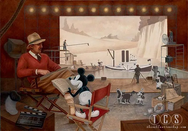 Lights, Camera, Action Walt  Portrait by Mike Kupka