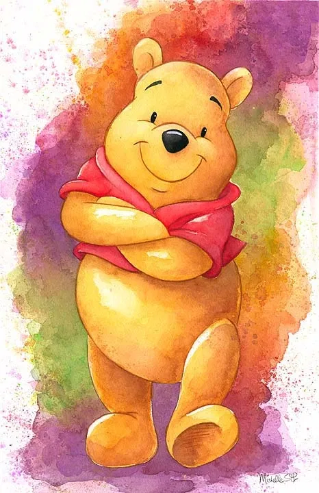 Lovable Bear - From Disney Winnie the Pooh by Michelle St Laurent — Hand-Embellished Giclee on Canvas