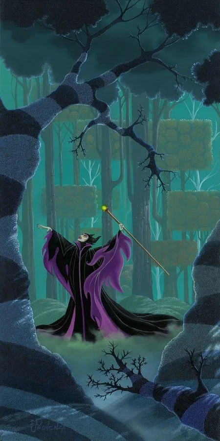 Maleficent Summons the Power by Michael Prozenza — Hand-Embellished Giclee on Canvas