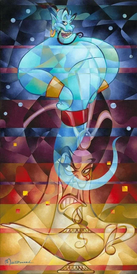 Master of the Lamp From Aladdin by Tom Matousek — Hand-Embellished Giclee on Canvas