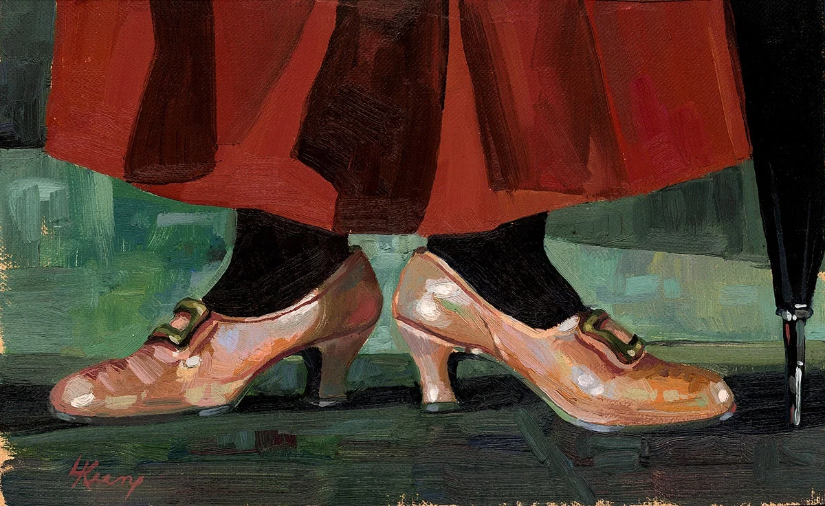 Mary's Chimchimeny Shoes From Mary Poppins by Lisa Keene — Original Oil on Canvas