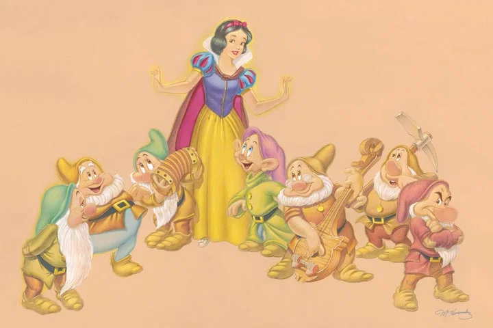 A Song and a Dance  - From Disney Snow White and the Seven Dwarfs by Manuel Hernandez — Giclee On Canvas