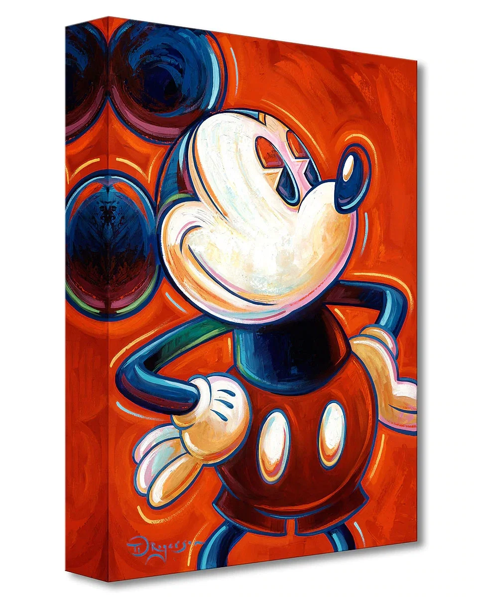 Modern Mickey Red From Mickey Mouse by Tim Rogerson — Gallery Wrapped Giclee On Canvas