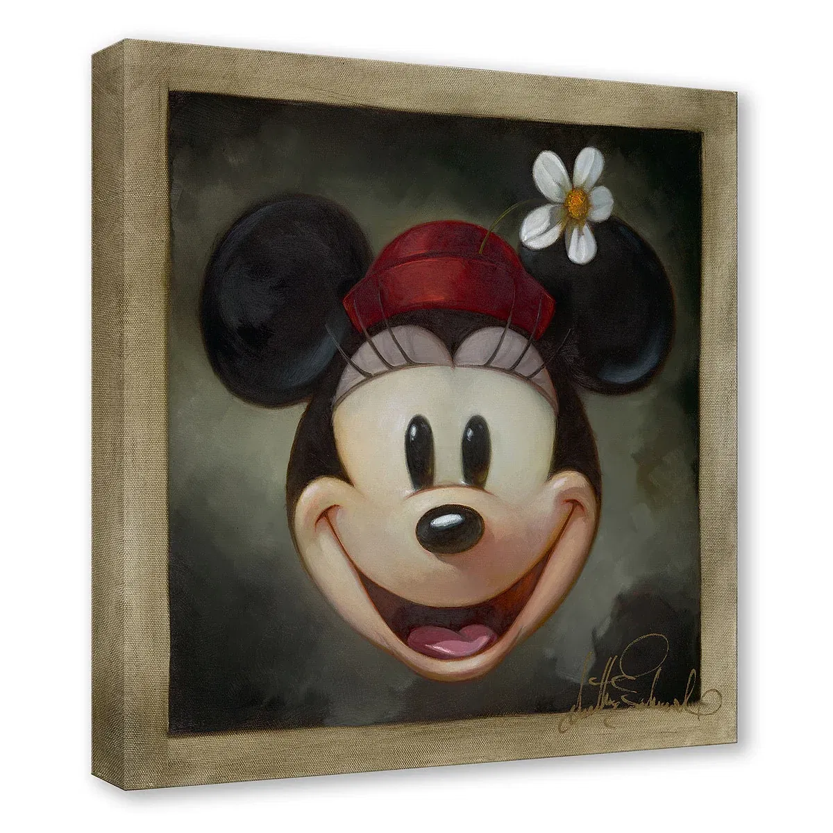 Minnie: Chiaroscuro by Heather Edwards — Hand-Embellished Giclee on Canvas