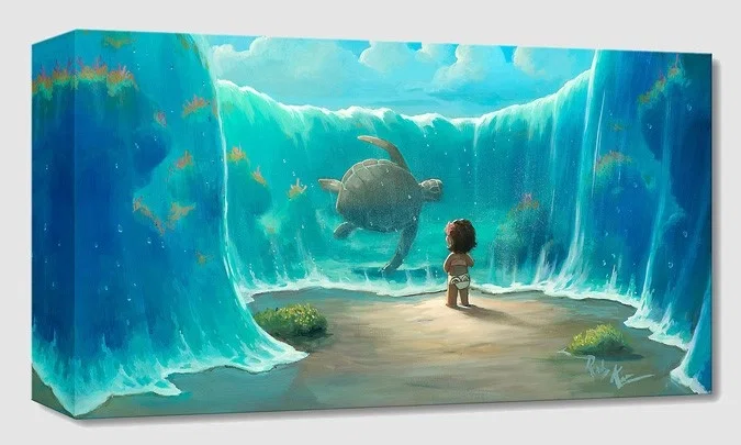 Moana's New Friend From Moana by Rob Kaz — Gallery Wrapped Giclee On Canvas