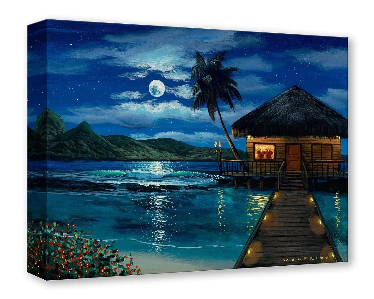 Moonlit Bungalow by Walfrido Garcia — Gallery Wrapped Giclee On Canvas
