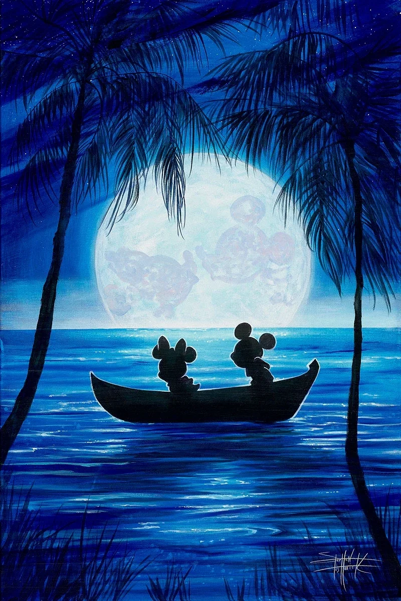 Moonlight Moment by Stephen Fishwick — Hand-Embellished Giclee on Canvas