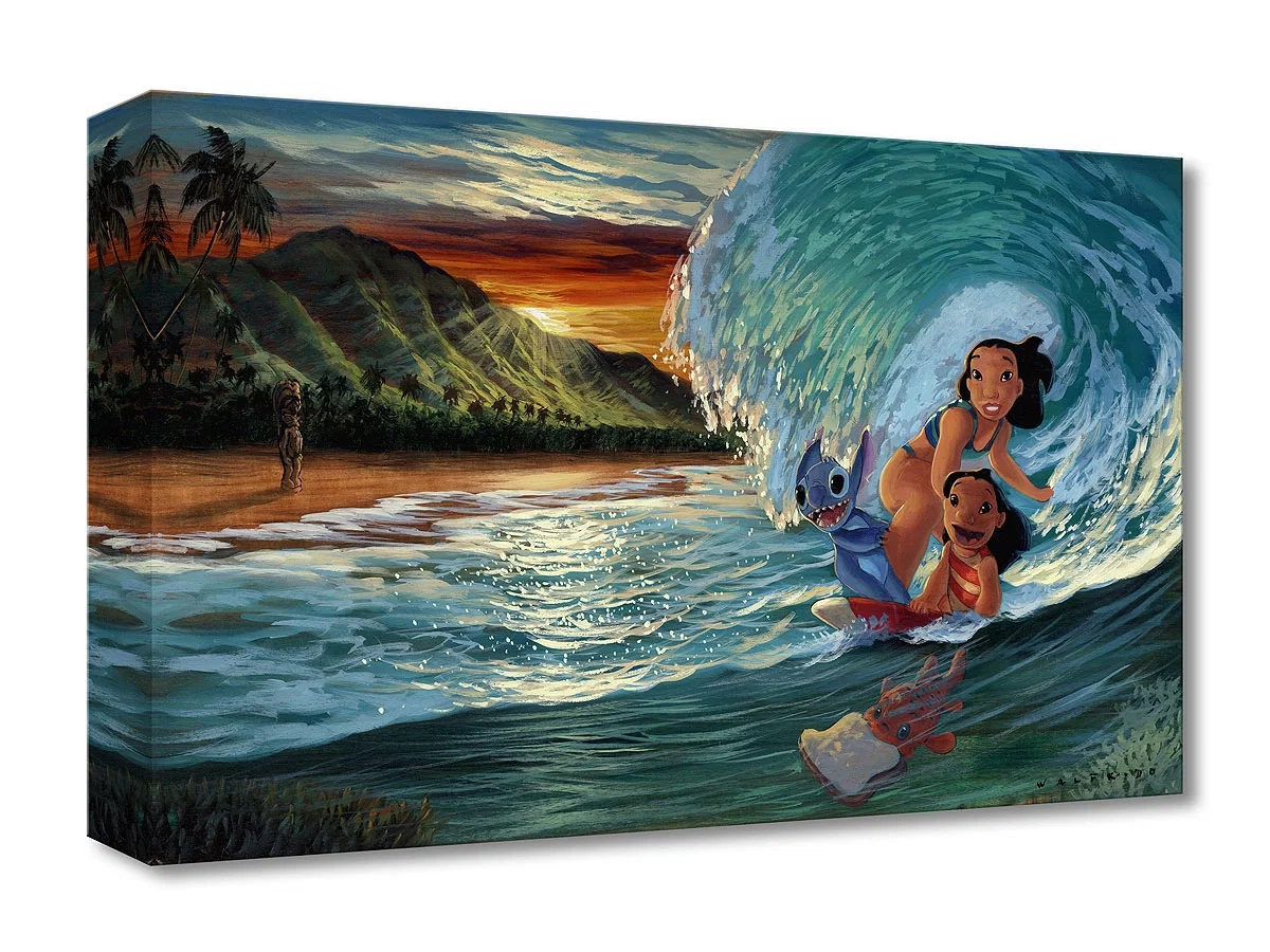 Morning Surf From Lilo and Stitch by Walfrido Garcia — Gallery Wrapped Giclee On Canvas