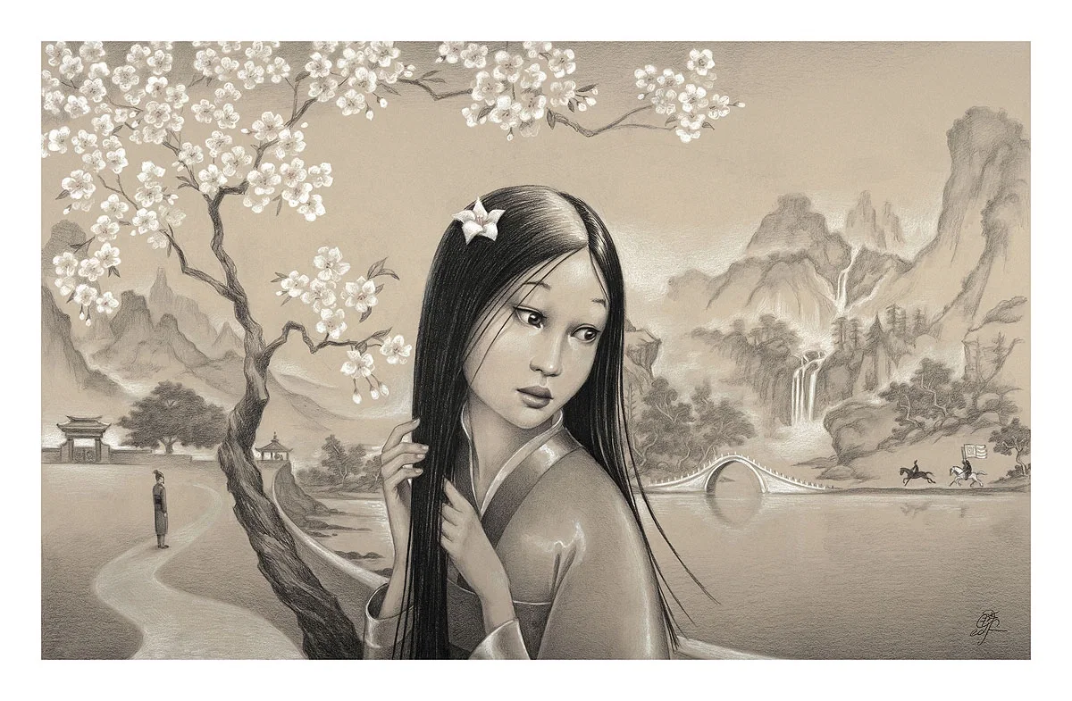 Mulan From Mulan by Edson Campos — Giclee On Paper