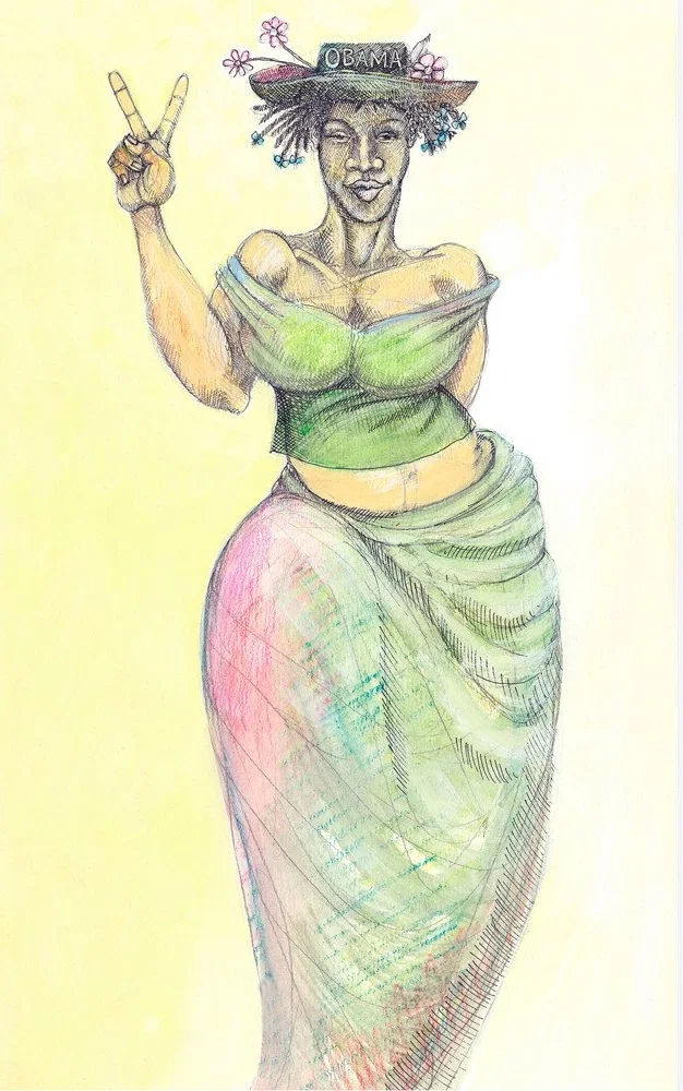 Obama Mama 2 by Charles Bibbs — Giclee On Paper