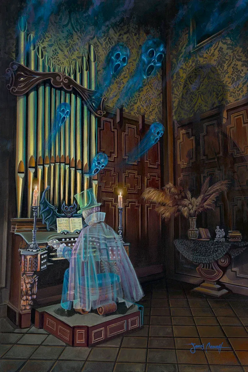 The Organist by James Crouch — Hand-Embellished Giclee on Canvas