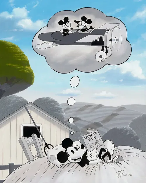 ディズニー セル画 Plane Crazy 1928 Plane Crazy 1928 by Michael Prozenza | Disney Fine Art Hand